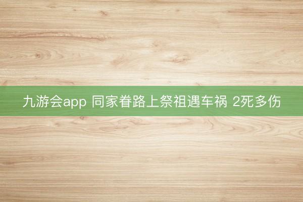 九游会app 同家眷路上祭祖遇车祸 2死多伤
