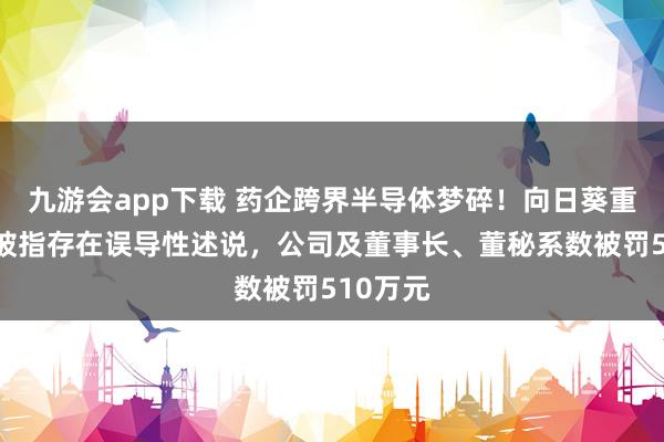 九游会app下载 药企跨界半导体梦碎！向日葵重组预案被指存在误导性述说，公司及董事长、董秘系数被罚510万元